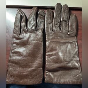 Isotoner Leather Gloves Thinsulate Lined Brown Size 8
